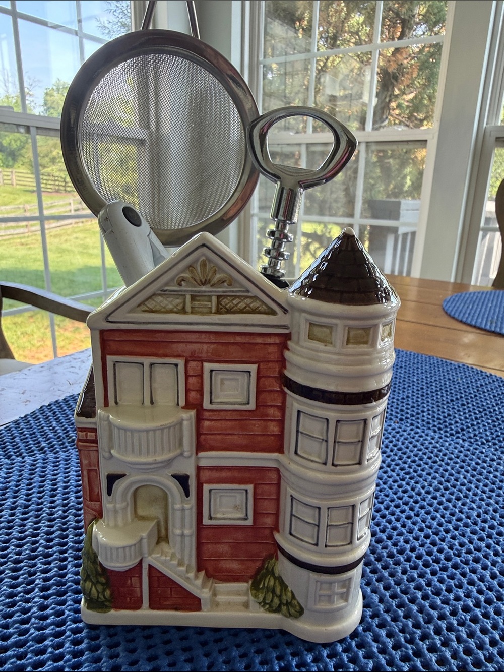 Otagiri Vintage Ceramic Victorian House Utensil Holder 1980’s Era